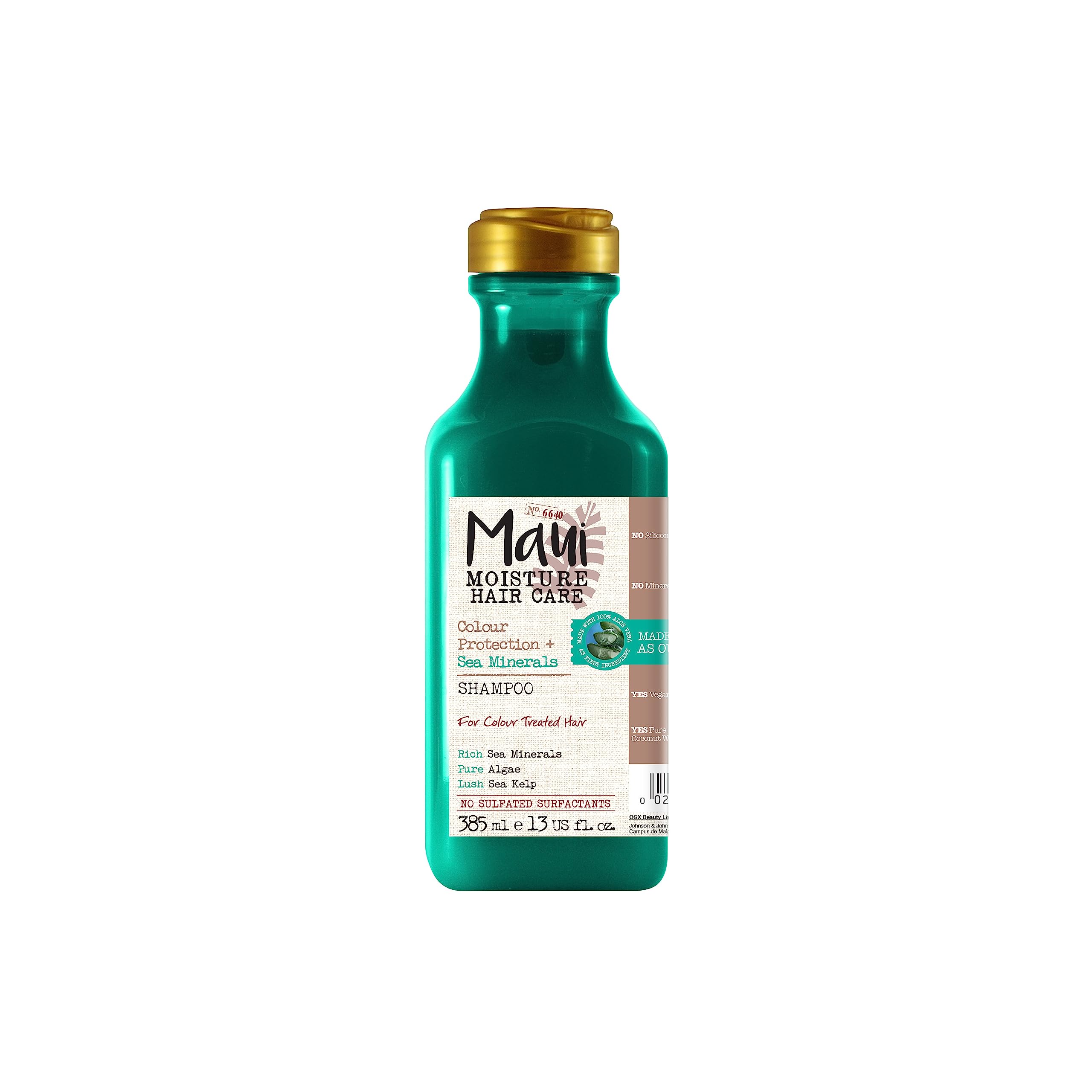 Maui Moisture Vegan Sea Minerals Colour Aloe Vera Shampoo for Coloured Hair and for BlondeHair 385 ml
