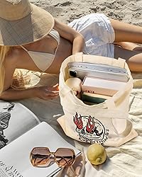 Miss Adola Aesthetic Canvas Tote Bag for Women