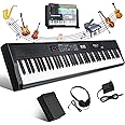 Fesley Piano Keyboard 88 Keys: Bluetooth Full-Size Digital Piano Keyboard, 900 Tones Portable Electric Keyboard Piano, 88 Key Keyboard Electronic with Built-in Sustain Pedal, Split, MIDI, FEP160