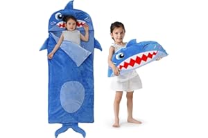 Kyerlish Kids Sleeping Bag, Plush Toddler Slumber Bag 2-in-1 Pillow, Soft Sleeping Bag, Nap Mats for Preschool,Daycare,Travel,Gift, Ages 3-12