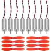 Coliao 716 Coreless Motor 2 Sets 3.7V 7x16mm Motor 19000KV 45000 RPM Brushed Motors with 55mm CW CCW Propeller for Micro FPV Tiny Whoop RC Quadcopter Drone Motor