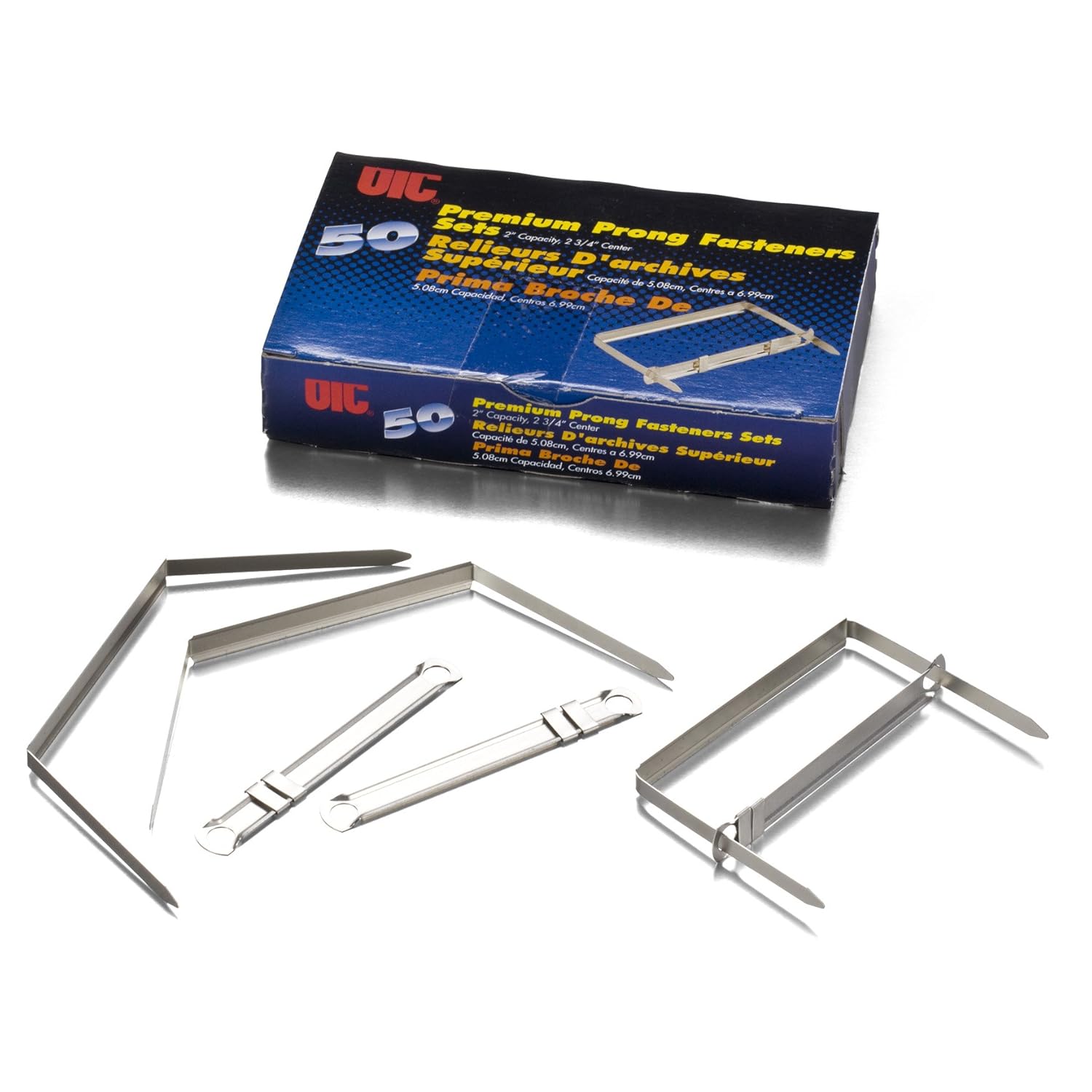 2Inch Capacity Officemate Premium Prong Fasteners 2.75Inch Base 99711