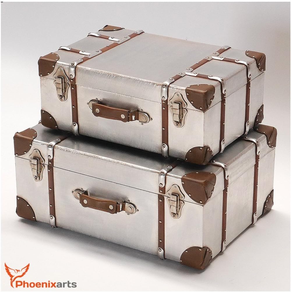 vintage aluminium suitcase