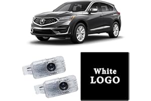 HAOGI 2pcs Never Fade Car LED Door Logo Projector Ghost Shadow Light, for RLX/MDX/ZDX/TLX/TL/RDX Series Accessories Door Logo LED Laser Courtesy Step Light HD (White)