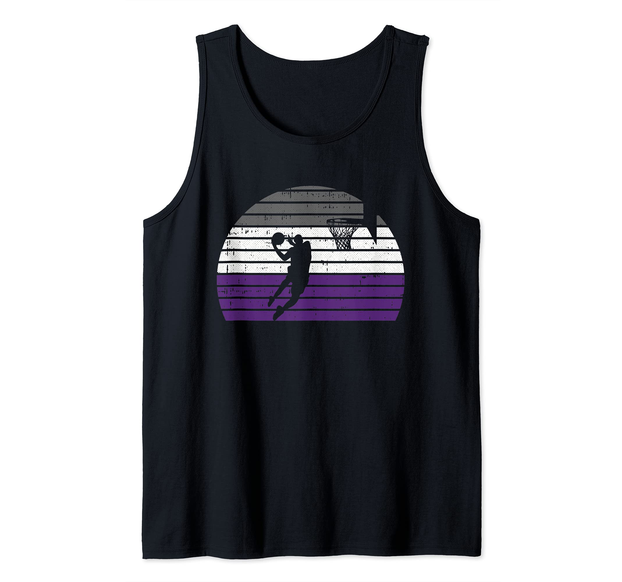 Basketball Player LGBT-Q Retro Asexual Ace Pride Sport Fan Tank Top