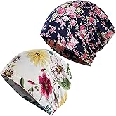 JarseHera Womens Slouchy Beanie Cotton Chemo Caps Cancer Headwear Hats Turban