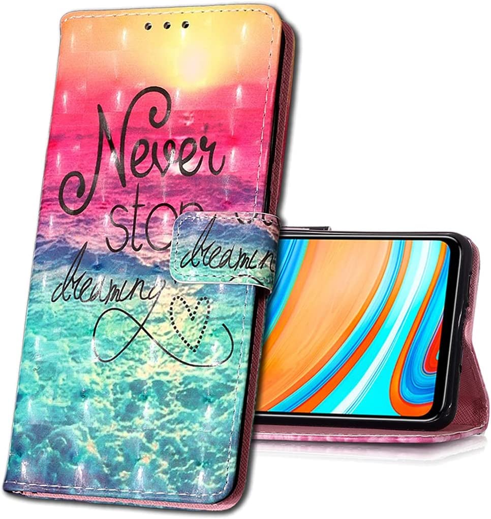 IMIRST Flip Case for Motorola Moto G14 Premium Faux Leather Wallet Case 3D Creative Pattern Design Protective Cover with Card Slot Stand Compatible with Motorola Moto G14. YB Sea