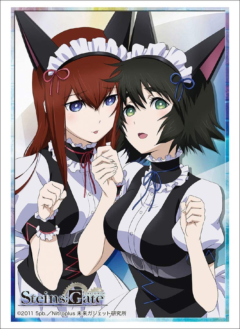 Card Sleeve 60 67x92mm Steins Gate Kurisu Amp Mayuri Maid From Japan Ebay