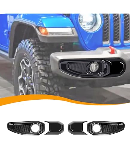 Caches Chrome Pour Antibrouillards - Enjoliveurs Pare-choc Jeep Wrangler JL (2017+) - Neuf