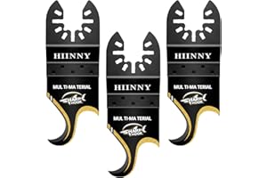Hiinny Hook Knife oscillating Tool Blade, 3pcs Multi Tool Blades, Carpet Blades for Roofing Shingles, PVC Floor Carpet, Cardboard