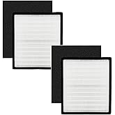 Gekufa Replacement Filter D Compatible with Idylis IAF-H-100D, IAP-10-280, 1AP10280, AC-2118, AC-2123 for Idylis Air Purifiers Include 2 Filters & 2 Carbon Filters