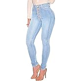 BISUAL Womens High Waisted Butt Lifting Jeans Distressed Stretch Skinny Sexy Colombian Jeans for Women