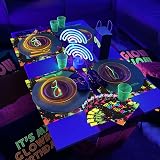 XJLANTTE 100Pcs Glow Party Napkins 13x13 Inch Neon Fluorescent Birthday view 4