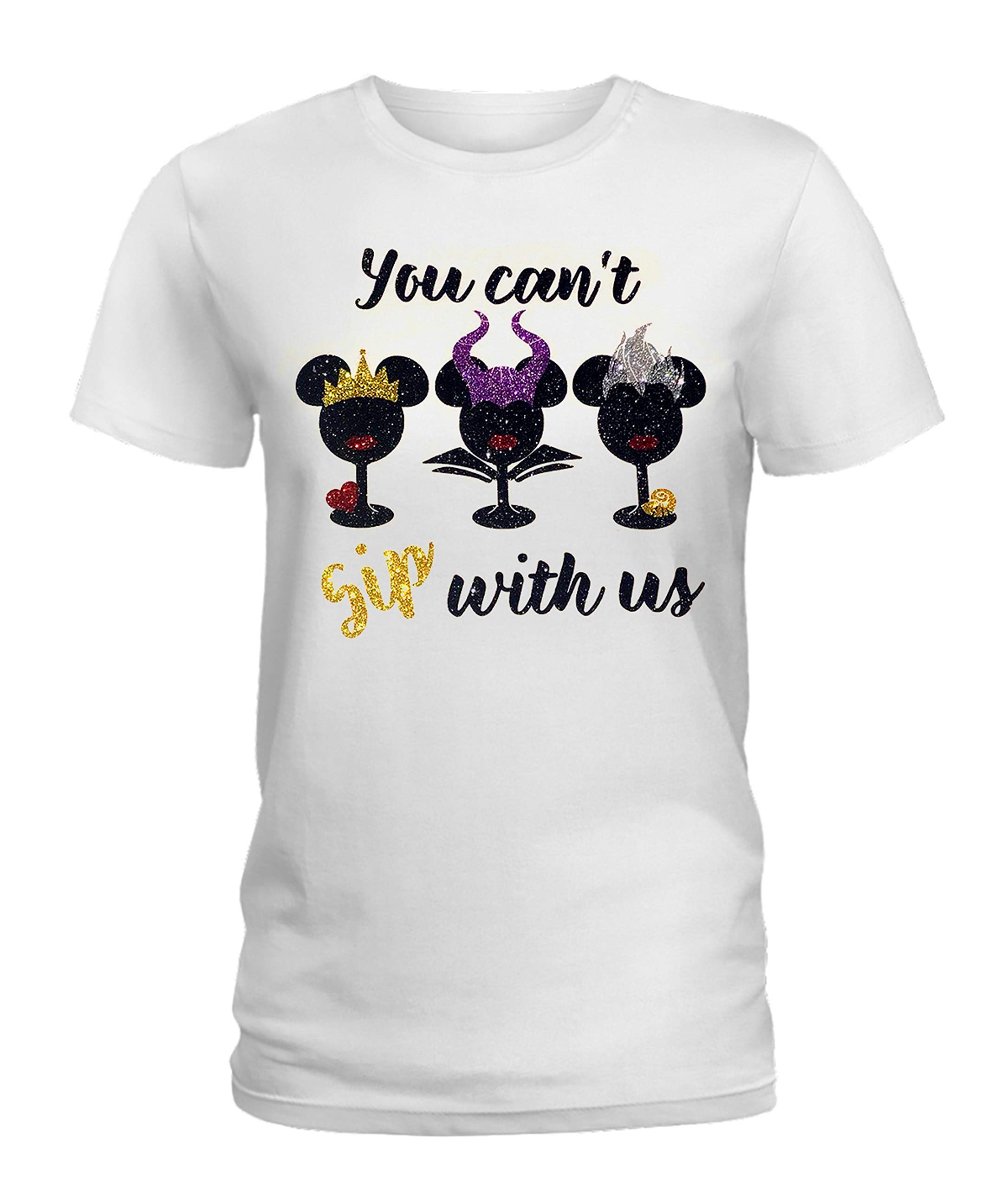 You Can Sip With Us Villain T Shirt Maleficent Shirt Evil Queen Wine T Shirt
