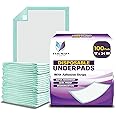 PureNexus Health Disposable Bed Pads for Adults 17 x 24 (100 Count) - Super Absorbent and Waterproof - Incontinence Bed Pads, Chuck Pads, Chux Pads, Changing Pads for Baby, Pee Pads for Kids