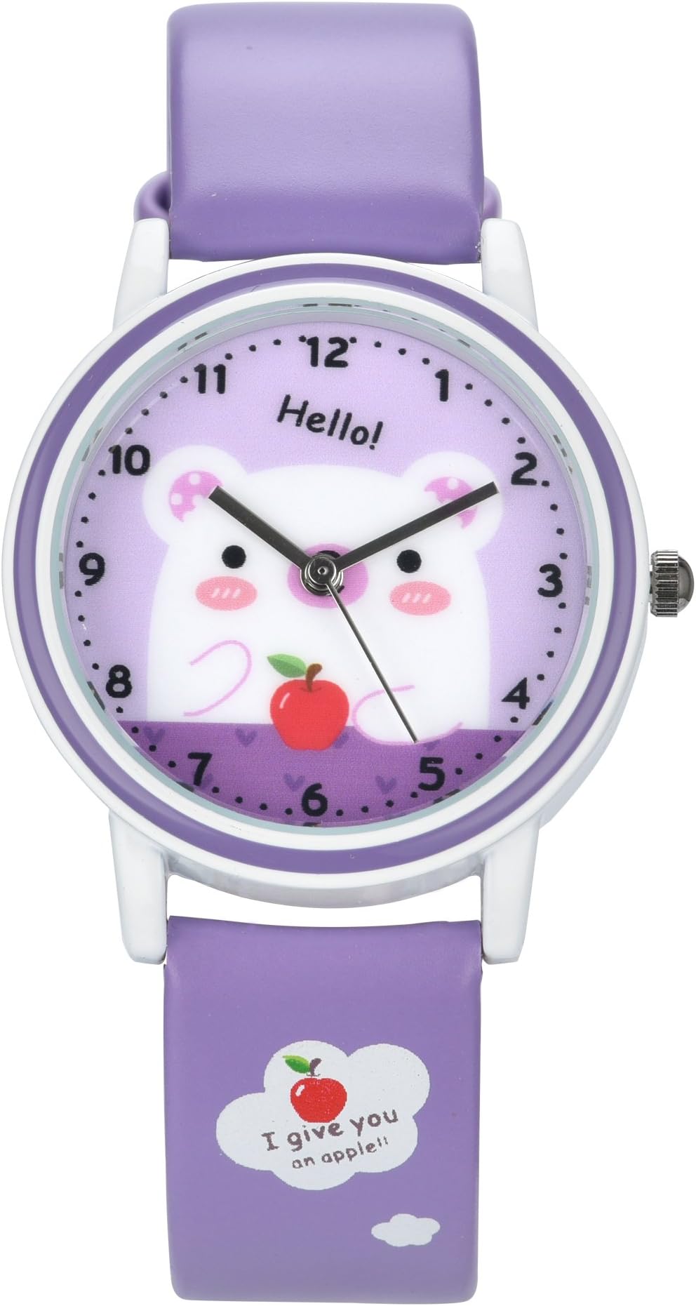 Kezzi Girls Watches Quartz Analog Pig Kids Watches Pink Leather Strap Cute Watches for Girls K667