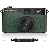 Maxmango D53 Vintage Digital Camera - Retro Digital Camera 12MP Screenless Vintage Camera Disposable Camera Replacement Includes 8GB SD Card Green