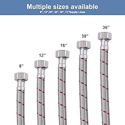 72 Inch Length Faucet Hose 1/2” to 1/2”, ARCORA