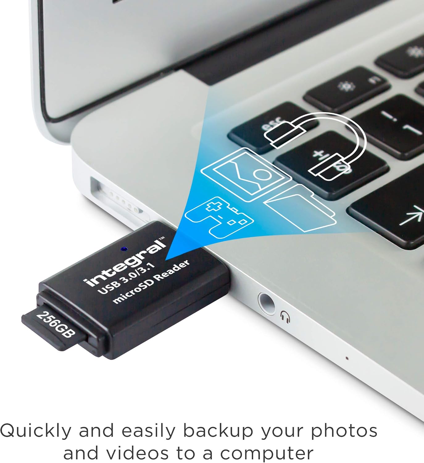 Integral Micro SD Card Reader, USB 3.1 USB 3.0, for micro SD microSDHC, microSDXC Memory Cards, USB3.0 Memory Card Adapter - Image 3