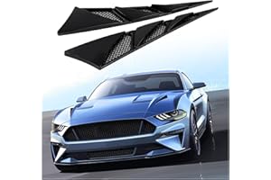WEDFISH 2PCS Hood Vents for Car Decoration,Silver Carbon Hood Scoops for Cars Fender Side Vents,Air Flow Intake Hole Grille,The Most Cool Car Stickers Automotive Exterior Accessories