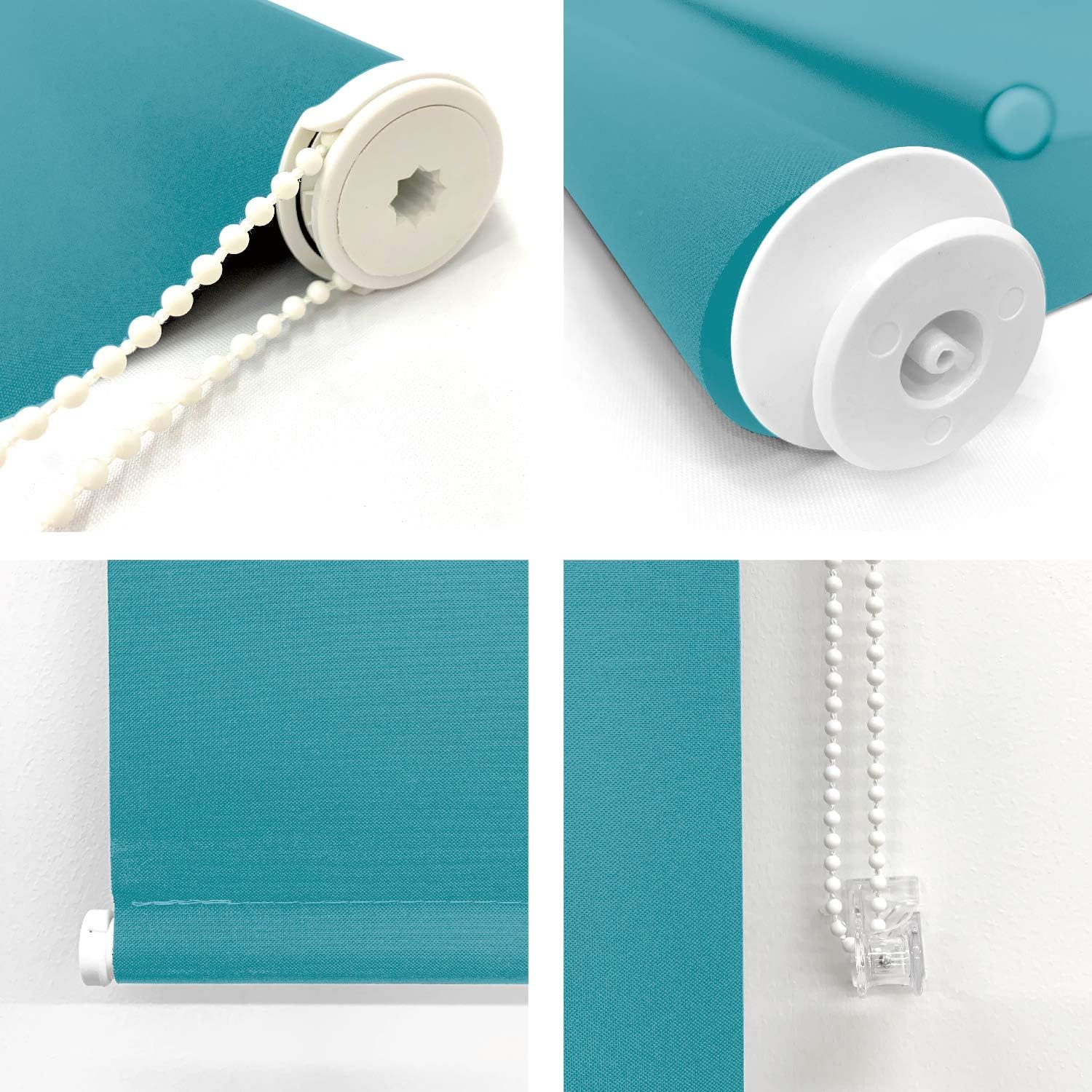 Roller Blinds for Windows, Waterproof Fabric Roller Blinds for Windows Blackout 95% UV Protection Roller Shades for Home: Kitchen & Dining