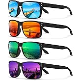 KUGUAOK Polarized Square Sunglasses For Men and Women Matte Finish Sun Glasses UV Protection Glasses