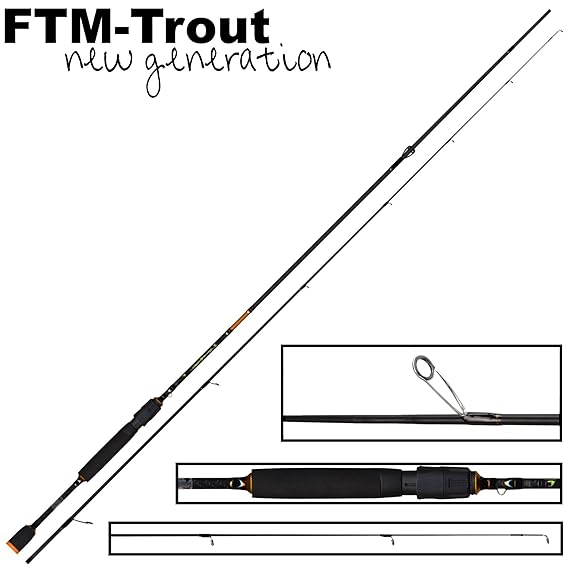 FTM Virus Spoon XP 9 1,91m 0-4,5g - Spinnrute für Forellenblinker, Ultra Light Rute zum Spinnfischen, Forellenrute für Blinke