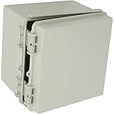 BUD Industries NBF-32014 Plastic Indoor NEMA ABS, 7.72" L x 7.72" W x 5.71" D, White