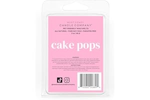WEST COAST CANDLE COMPANY Pet Friendly Wax Melts | Pet Safe Wax Melts | All Natural Dog Safe Wax Melts | Non-Toxic Wax Melts | Pet Odor Eliminator | Pure Soy Wax Melts | Veterinarian Approved (Cake Pops)