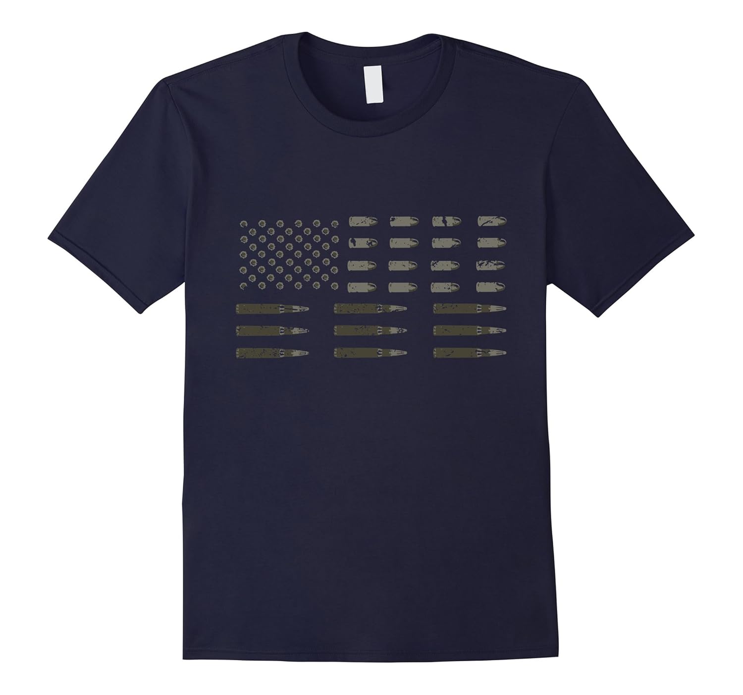 Distressed USA Gun Flag Men's T-Shirt Bullets for Stripes-Rose