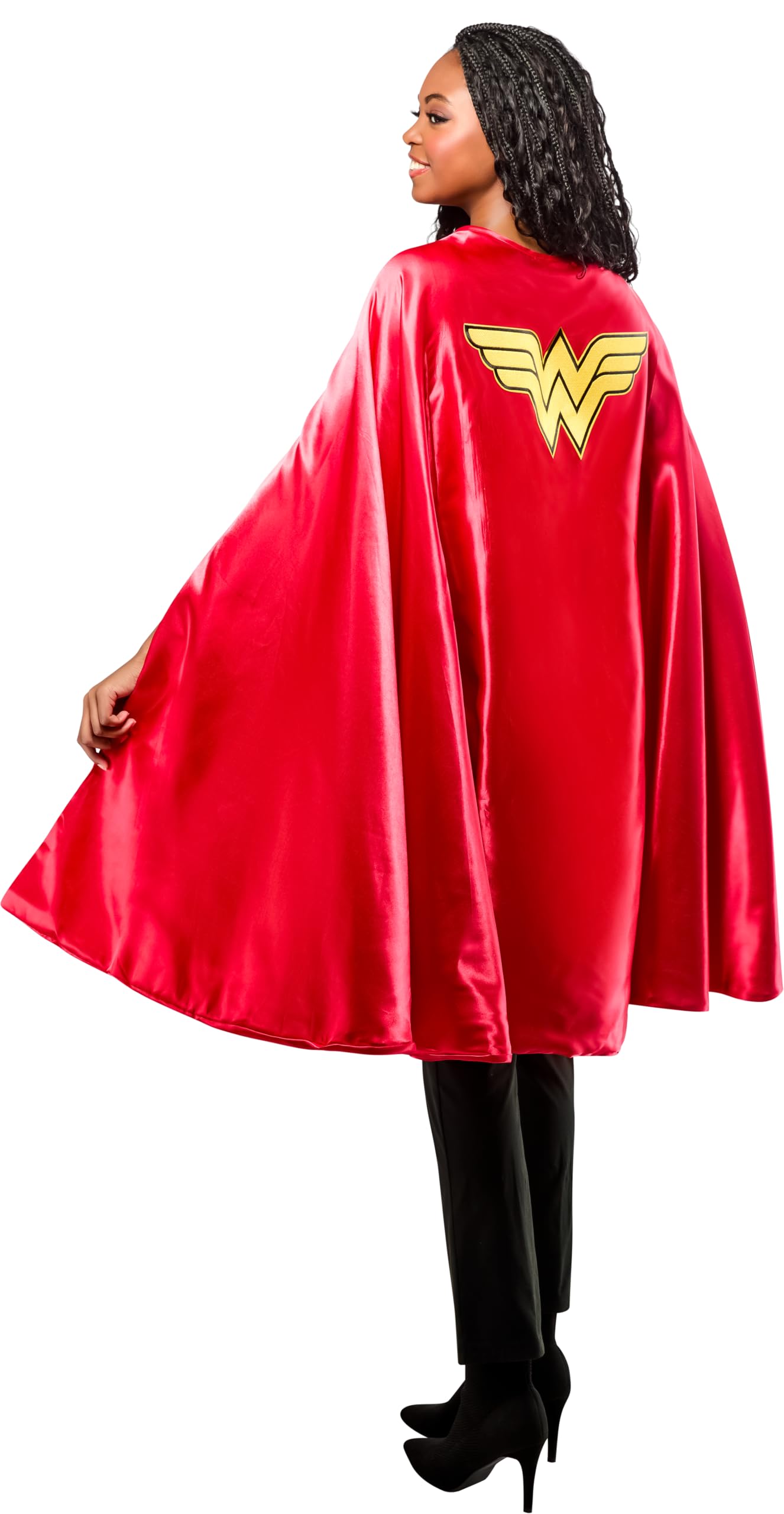 Rubies Women's Dc Comics Deluxe Wonder Woman Cape Costume Accessory, As Shown, One Size