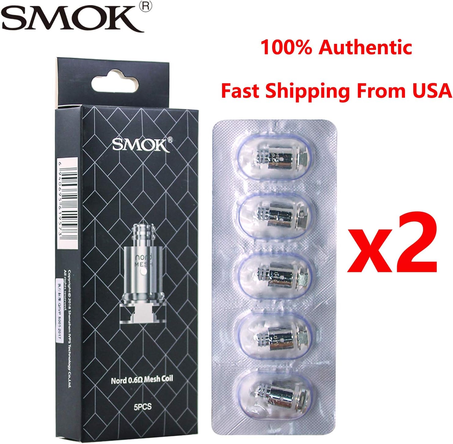 Nord Replacement Heads for Nord Pod Cartridge (Mesh 0.6ohm; 10pcs)