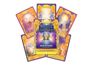 F.curella Tarot Cards for Beginners, 44 Tarot Deck and Oracle Deck, Angel Answers Oracle Cards with Meanings on Them and Tarot Cards with E-Guide Book