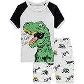 Akyzic Little Boy Short Pajamas Sets for Toddler Sleepwear Summer 2 Piece kids Pjs 2-7T