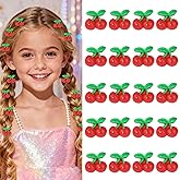 YISSION 20PCS Mini Cherry Hair Clips for Women & Girls, Cute Red Cherry Hair Barrettes, Adorable Hair Accessories for Daily Styling, Party & Gift