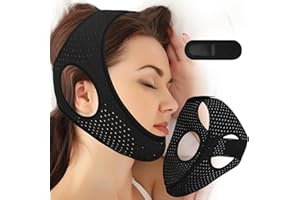 YONGSENINA Anti Snoring Devices, Effective Airflow Jaw Strap for Sleep Apnea, Chin Strap for Sleeping Breathable and Comfortable, Adjustable Anti Snoring Chin Strap for Men and Women