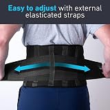 Clever Yellow Back Support Belt Lumbar Belt Lower Back Pain Men Women (L) view 3