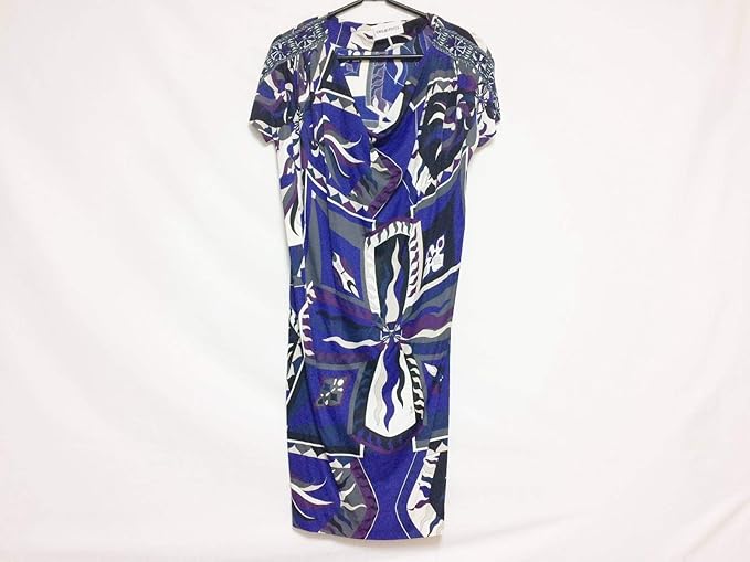 Amazon エミリオプッチ Emilio Pucci ワンピース レディース ネイビー マルチ 中古 ワンピース チュニック 通販