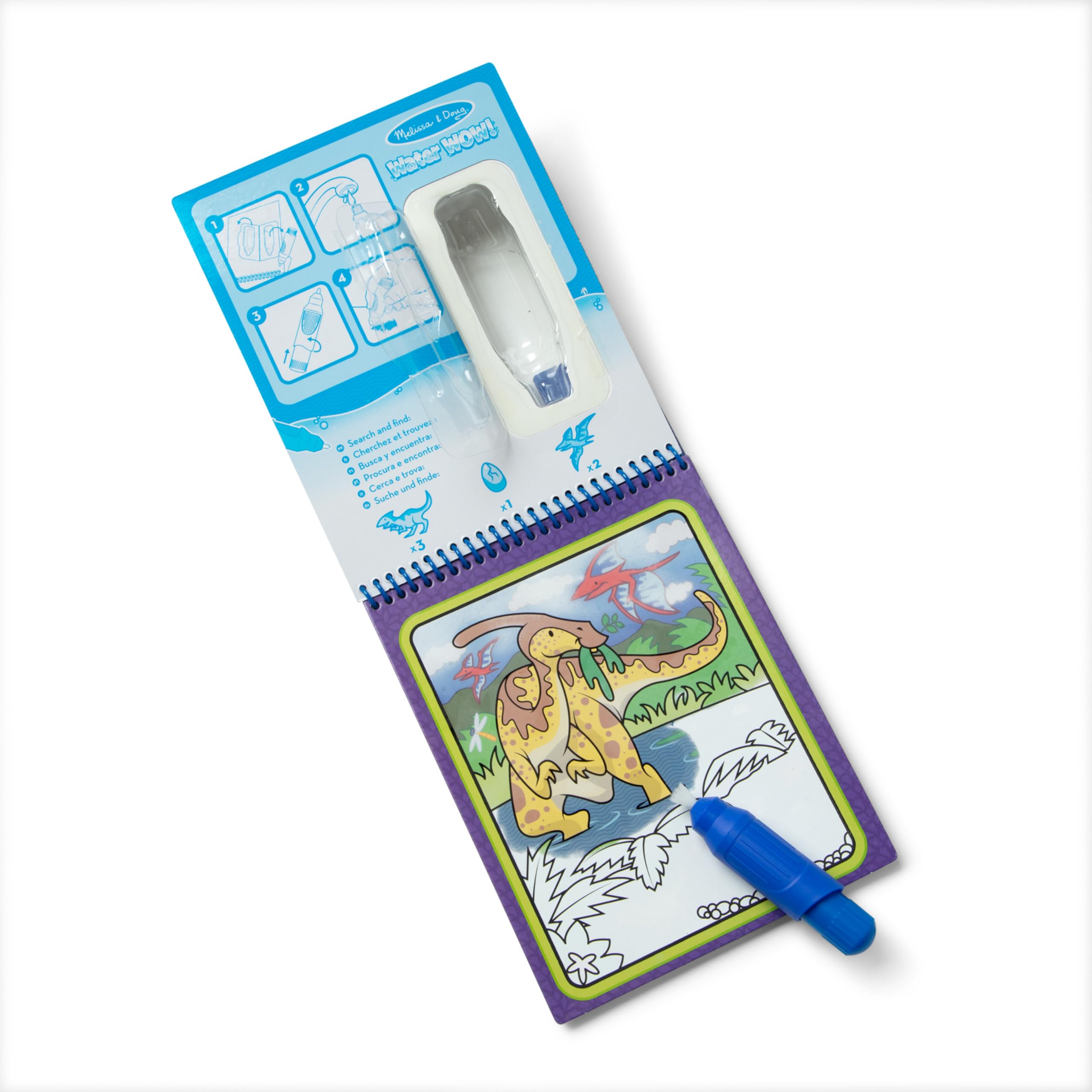 Melissa & Doug On The Go Water Wow! Reusable Water-Reveal Activity Pad – Dinosaurs