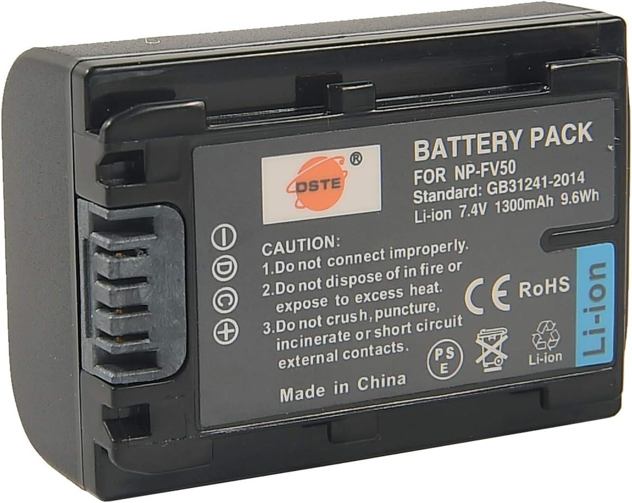 DSTE 2pcs NP-FV50 Replacement Li-ion Battery + Charger DC04U Compatible for Sony HDR-CX220, HDR-CX230, HDR-CX290, HDR-CX330 - Image 5