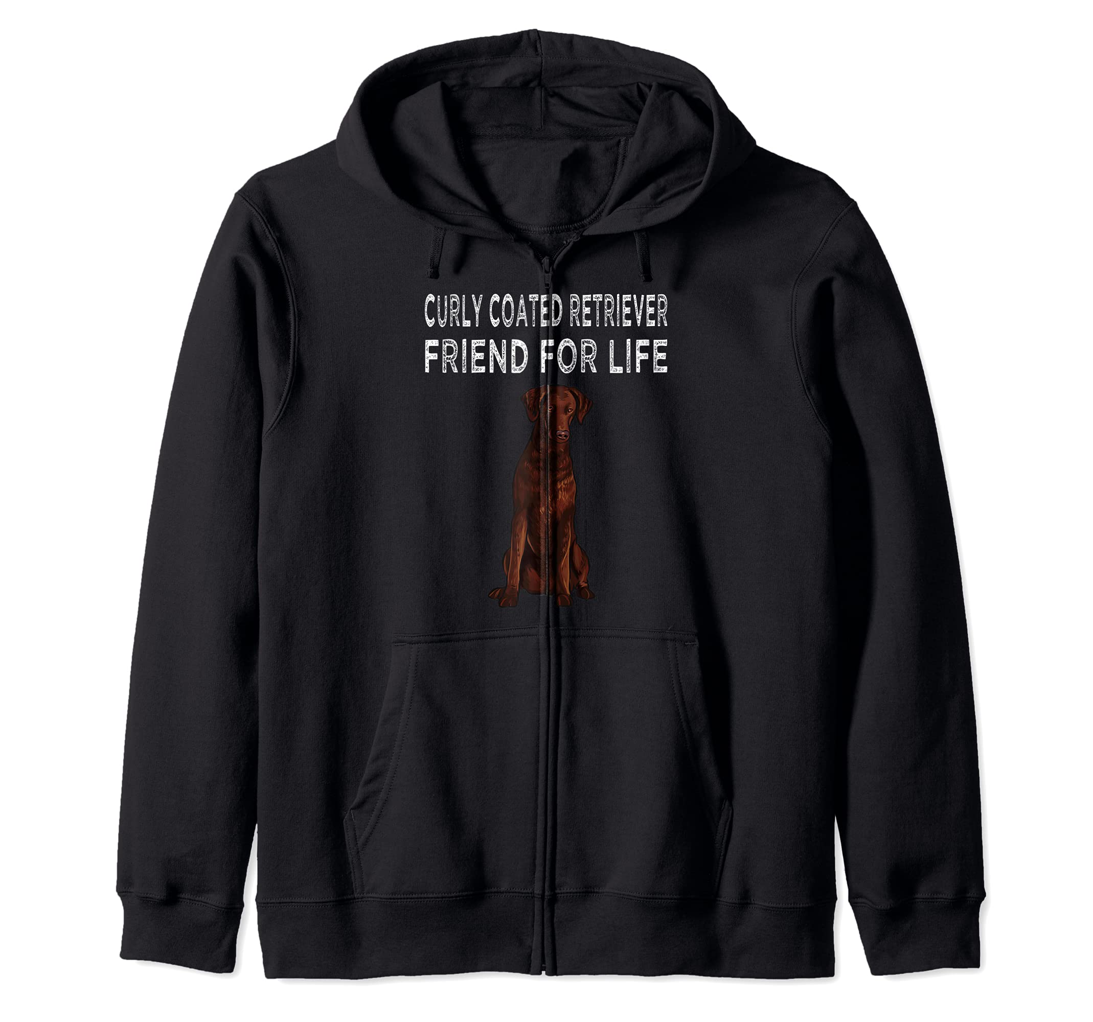Curly-Coated Retriever Friend For Life Dog Friendship Zip Hoodie