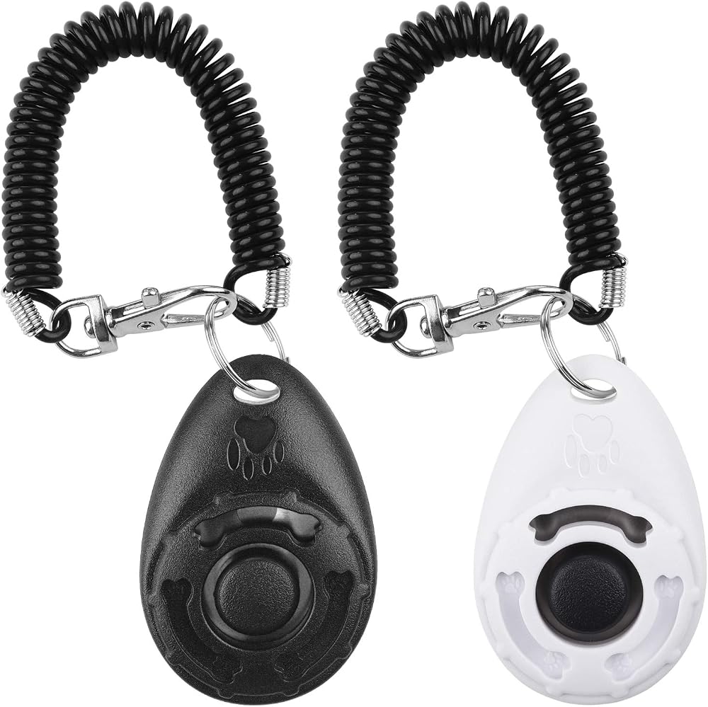 Diyife 2 Pieces Dog Training Clicker with Wrist Strap Multi-Color ABS