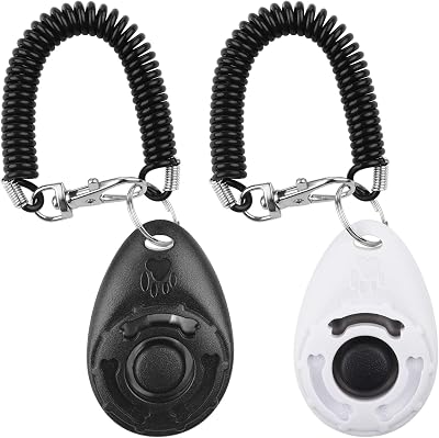 Diyife 2 Pieces Dog Training Clicker with Wrist Strap Multi-Color ABS