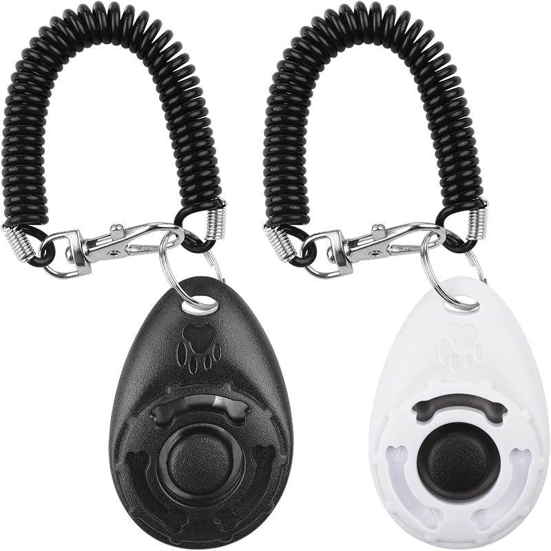 Diyife 2 Pieces Dog Training Clicker with Wrist Strap Multi-Color ABS