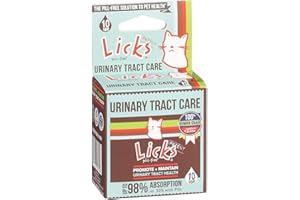 LICKS PILL FREE Licks Pill-Free Cat Urinary Tract Care - Cat UTI Care and Prevention Gel Packets - Urinary Tract Infection Supplement for Cats - Omega 3 Fish Oil and L-Lysine Supplement - Gel Packets - 10 Use