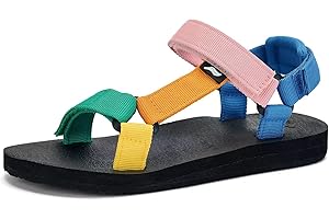 YOCCI Kids Hiking Sandals Boys Girls Yoga Mat Insole Comfortable Walking Water Sandals With Arch Support for Beach Travel Athletic