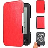 WALNEW Amazon Kindle Keyboard (kindle 3/D00901) Case Cover -- Ultra Lightweight PU Leather  Cover for Amazon kindle Keyboard(3rd Generation)Tablet with 6 Display and Keyboard ,Red