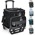 TOURIT Collapsible 48-Can Leak-Proof Insulated Rolling Cooler with All-Terrain Cart, Upgraded Fixtures and New Wheels Suitable for Beach, Picnic, Shopping