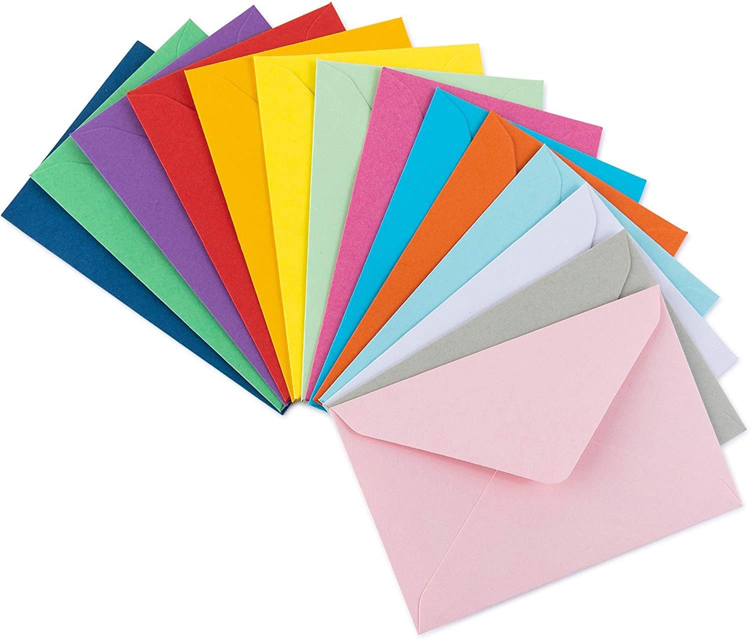 140 Mini Envelopes 14 Assorted Colors, Gift Card, Business Card Envelopes 4"x 2.7" : Office Products