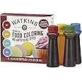 Watkins Assorted Food Coloring, 1 Each Red, Yellow, Green, Blue, Total Four .3 oz bottles